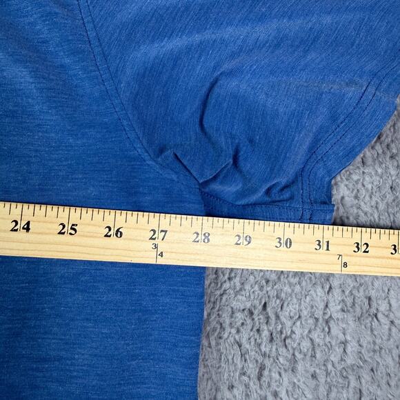 Huk Kona Shirt Mens 3XL Blue Fishing Performance Stretch Button Down Solid - Picture 7 of 9